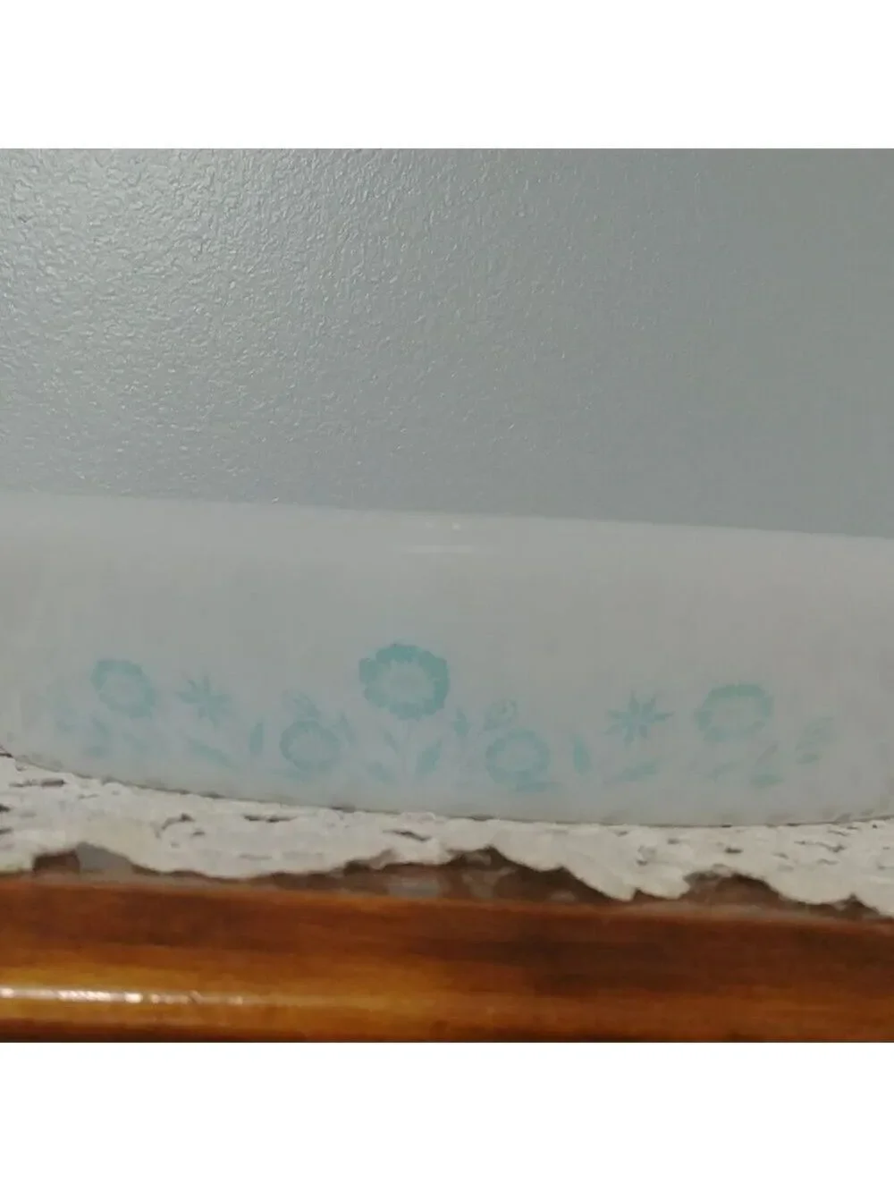 Vintage Sears Maid of Honor Blue Flower Bake & Servewear Dip Dish 1Qt MadeinUSA